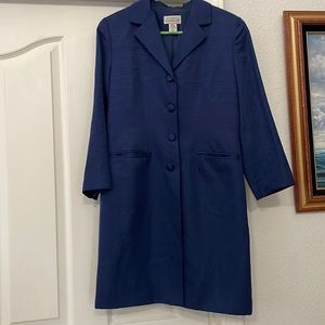 Adrianna Papell Blue Silk Coat